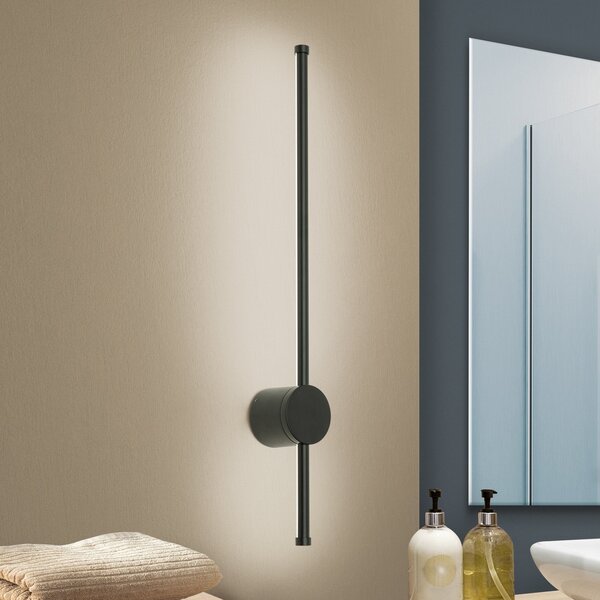 ORION Ferdinand LED stensko svetilo, IP54, črno, Črna, Dnevna soba / jedilnica, Kovina, Sodobni