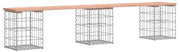 VidaXL Vrtna klop gabion 203x31x42 cm trden les douglas