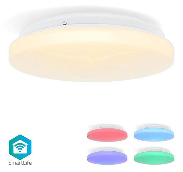 Nedis WIFILAC35WT - LED RGBW Zatemnitvena svetilka LED/18W/230V 2700-6500K IP44 Wi-Fi