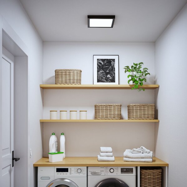 Paulmann LED-panel Abia 2, dolžina 30 cm, črn, CCT, plastika, Črna, Dnevna soba / jedilnica, Plastika, Sodobni