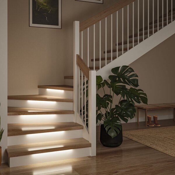 Paulmann LED-trak za razširitev MaxLED Stair 3 x 50 cm 2.700 K, zatemnjen, Bela, Hodnik, Baker