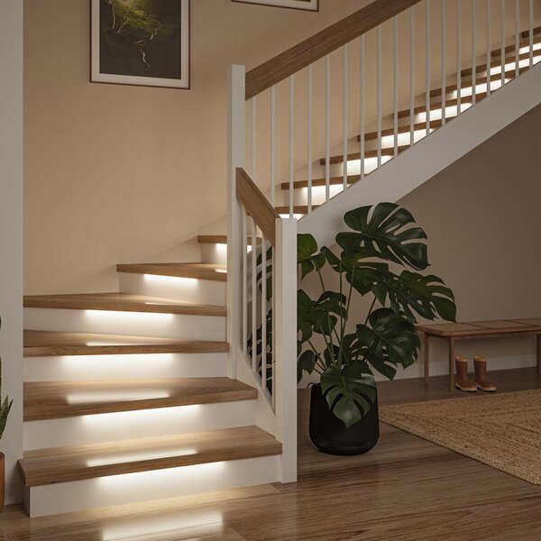 Paulmann LED-trak za razširitev MaxLED Stair 3 x 50 cm 2.700 K, zatemnjen, Bela, Hodnik, Baker