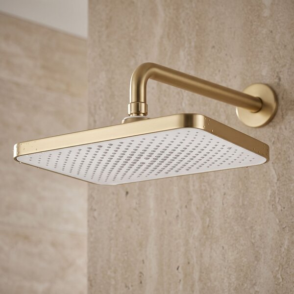 Pravokotna naglavna prha REA JS-032 Brushed Gold