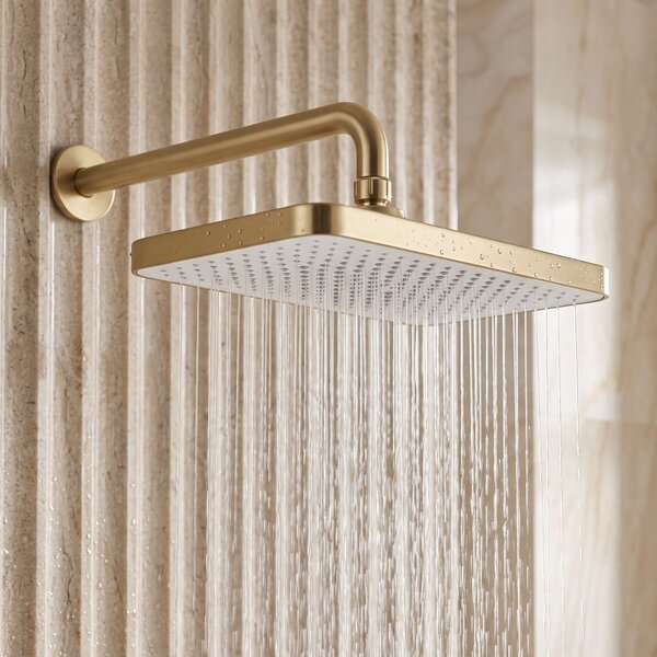 Pravokotna naglavna prha REA JS-032 Brushed Gold