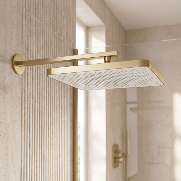 Pravokotna naglavna prha REA JS-032 Brushed Gold