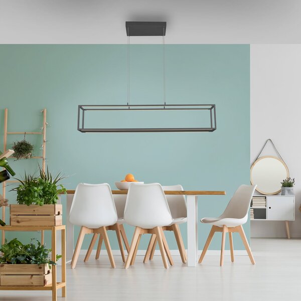 Paul Neuhaus LED-visoka svetilka Conni, črna, 130 cm, CCT, zatemnjen, Črna, Dnevna soba / jedilnica, Aluminij, Sodobni