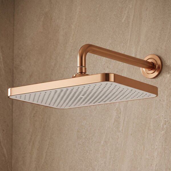Pravokotna naglavna prha REA JS-032 Brushed Copper