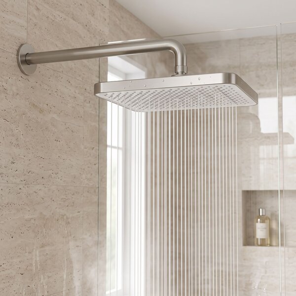 Pravokotna naglavna prha REA JS-032 Brushed Nickel