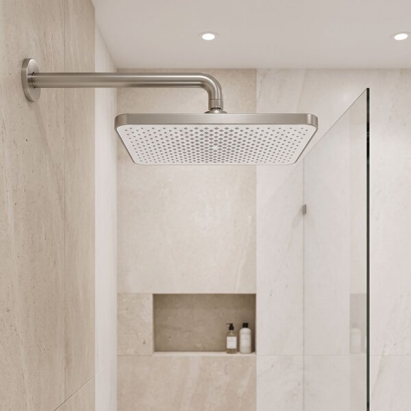 Pravokotna naglavna prha REA JS-032 Brushed Nickel