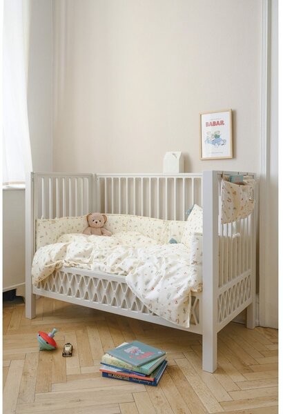 Svetlo rumena otroška posteljnina za otroško posteljico iz organskega bombaža 100x140 cm Vintage Toys – Cam Cam Copenhagen