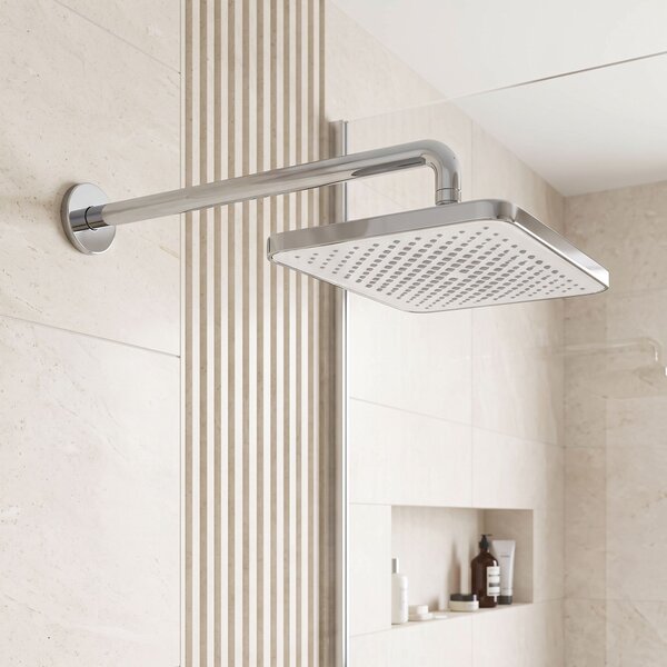 Pravokotna naglavna prha REA JS-032 Chrome