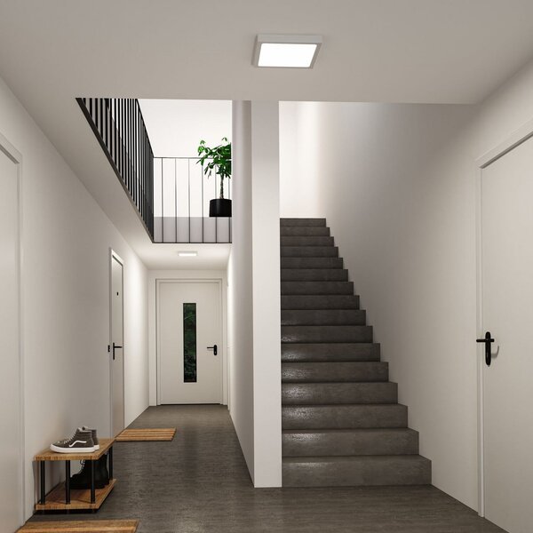 Paulmann LED-panel Abia 2, dolžina 30 cm, bel, CCT, plastika, Bela, Dnevna soba / jedilnica, Plastika, Sodobni