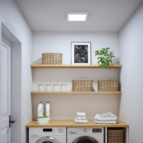 Paulmann LED-panel Abia 2, dolžina 30 cm, bel, CCT, plastika, Bela, Dnevna soba / jedilnica, Plastika, Sodobni