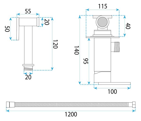 Bidejska armatura REA Ontario Brush Gold