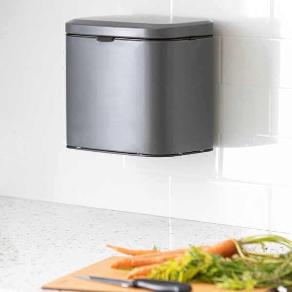 Temno siv koš za biološke odpadke 4 l Essentials – Ladelle