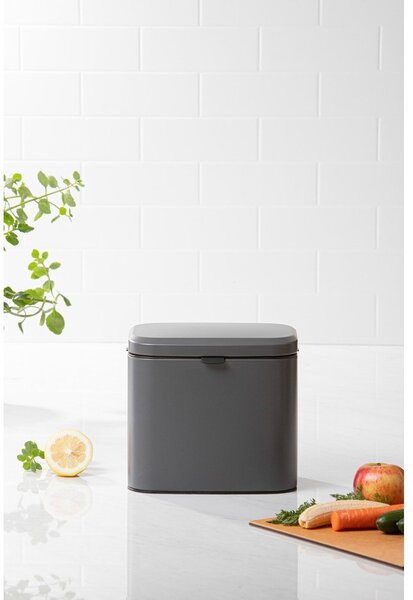 Temno siv koš za biološke odpadke 4 l Essentials – Ladelle