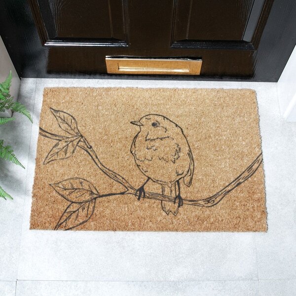 Predpražnik iz kokosovih vlaken 40x60 cm Pencil Robin – Artsy Doormats