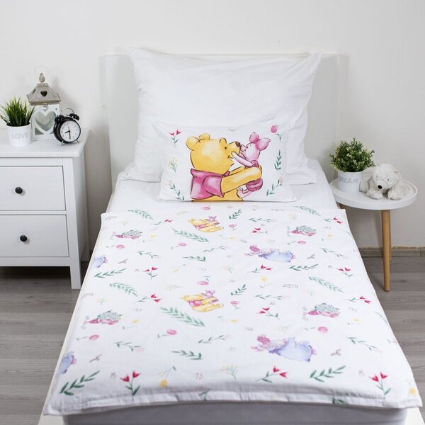 Bombažna otroška posteljnina za otroško posteljico 100x135 cm Winnie the Pooh "Pooh Hugs" – Jerry Fabrics