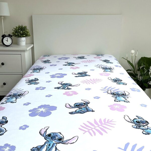 Napenjalna enojna bombažna otroška rjuha 90x200 cm Lilo and Stitch – Jerry Fabrics