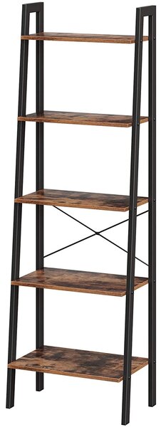 Knjižni regal TAYLOR 5 polic 172x56 cm, rustikalno rjava