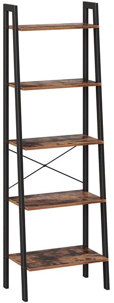 Knjižni regal TAYLOR 5 polic 172x56 cm, rustikalno rjava