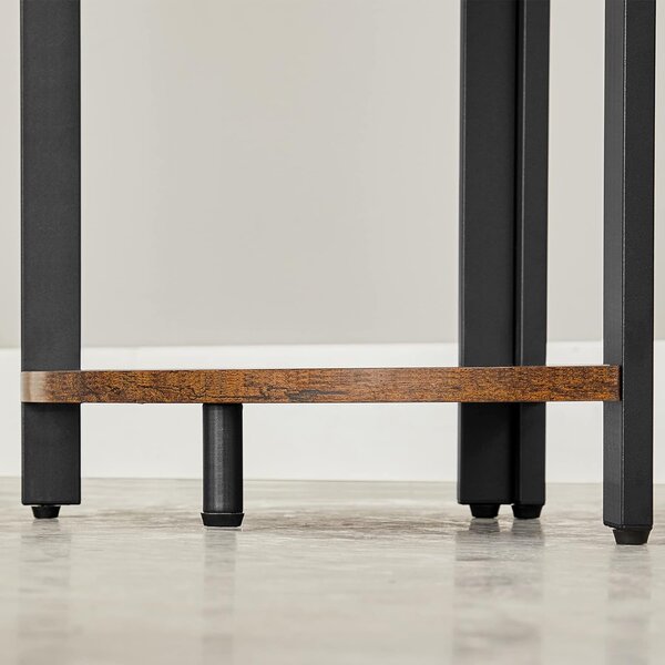 Kotna polica TAYLOR s 5 policami 150x30 cm, rustikalno rjava