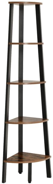 Kotna polica TAYLOR 5 polic 159x34 cm, rustikalno rjava