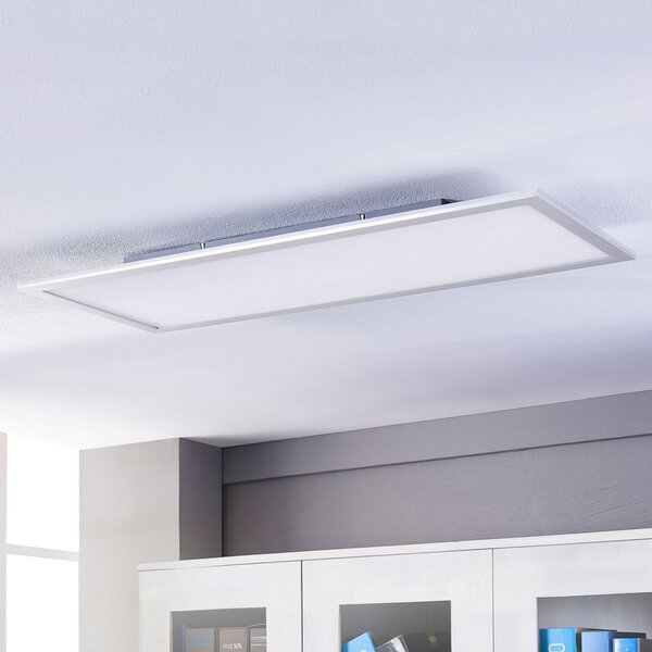 Lindby LED panel Livel, 4000K, 120cm x 30cm, srebrn, kovinski, Kovinska, Kuhinja, Plastika, Sodobni