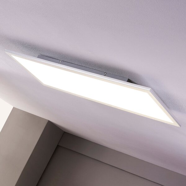 Lindby LED panel Livel, 4000K, 120cm x 30cm, srebrn, kovinski, Kovinska, Kuhinja, Plastika, Sodobni