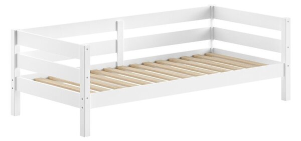 Bela otroška postelja iz masivnega bora z dodatnim ležiščem z letvenim dnom 90x200 cm Margrit – Vipack
