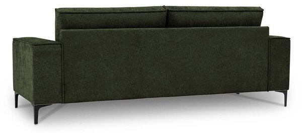Zelena sedežna garnitura iz šenilje 224 cm Copenhagen – Scandic