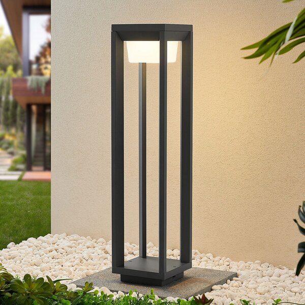 PRIOS Prios LED luč za osvetlitev poti Gamion, 60 cm, antracit, kovina, IP54, Siva, Kovina, Sodobni