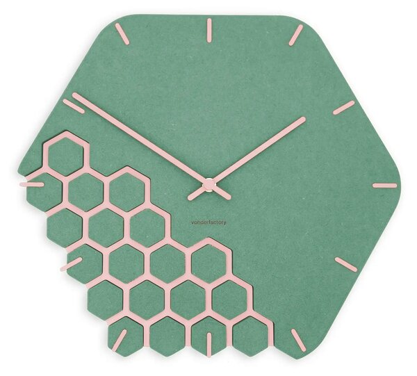 Stenska ura Luxhora Fragmenta Mint Green 11 barv kazalcev