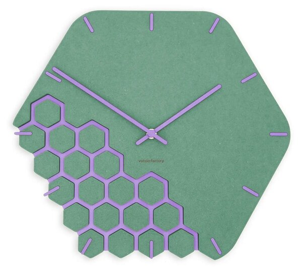 Stenska ura Luxhora Fragmenta Mint Green 11 barv kazalcev