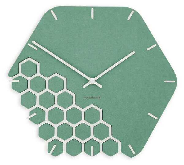 Stenska ura Luxhora Fragmenta Mint Green 11 barv kazalcev