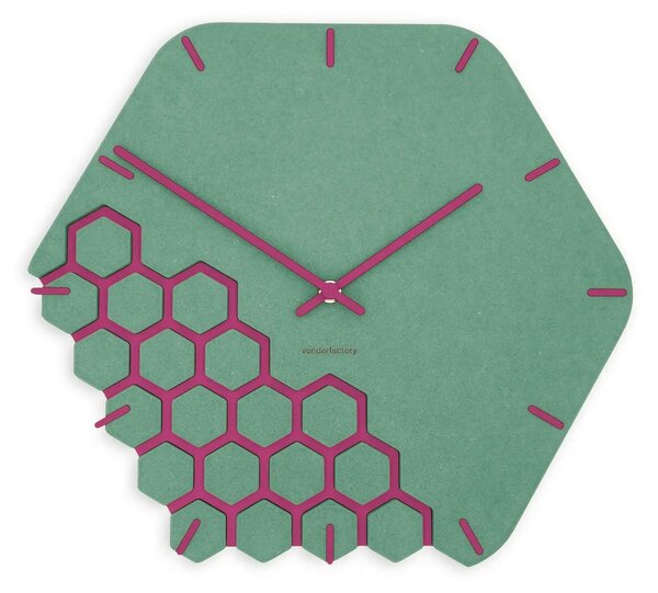 Stenska ura Luxhora Fragmenta Mint Green 11 barv kazalcev