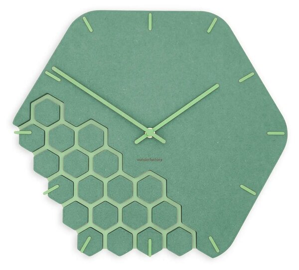 Stenska ura Luxhora Fragmenta Mint Green 11 barv kazalcev