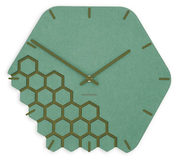 Stenska ura Luxhora Fragmenta Mint Green 11 barv kazalcev