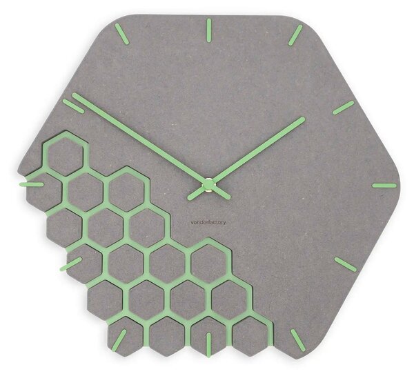 Stenska ura Luxhora Fragmenta Light Grey 11 barv kazalcev