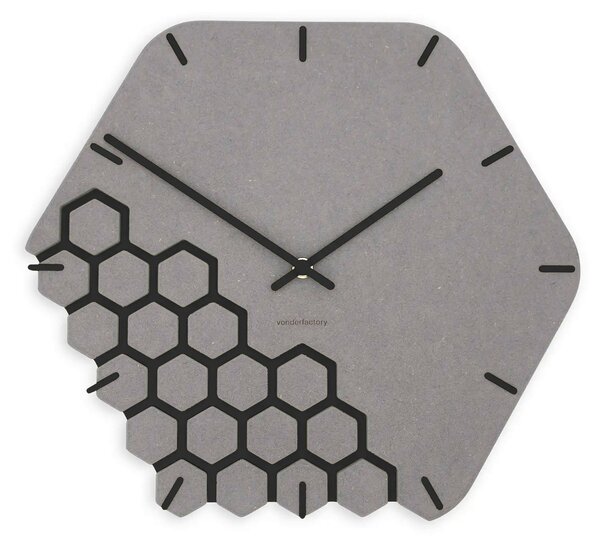 Stenska ura Luxhora Fragmenta Light Grey 11 barv kazalcev