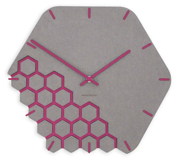 Stenska ura Luxhora Fragmenta Light Grey 11 barv kazalcev