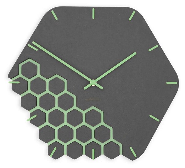 Stenska ura Luxhora Fragmenta Black 11 barv kazalcev