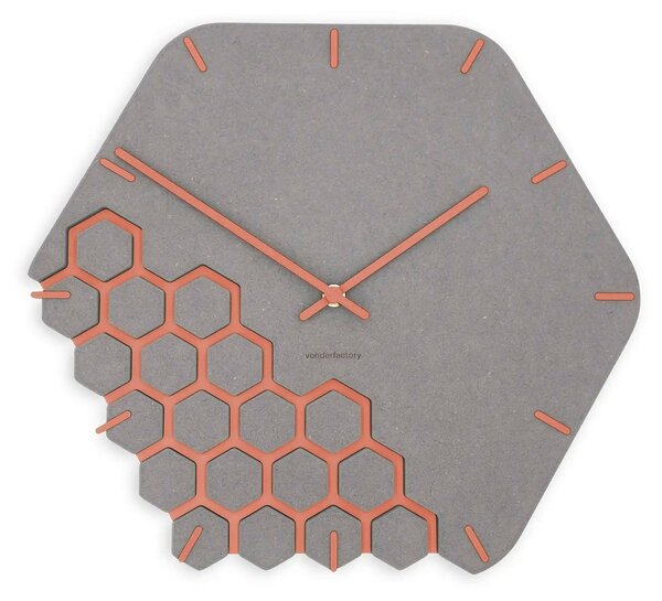 Stenska ura Luxhora Fragmenta Light Grey 11 barv kazalcev