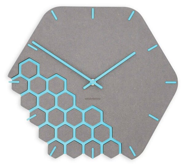 Stenska ura Luxhora Fragmenta Light Grey 11 barv kazalcev