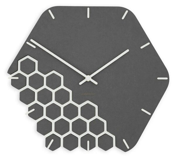Stenska ura Luxhora Fragmenta Black 11 barv kazalcev