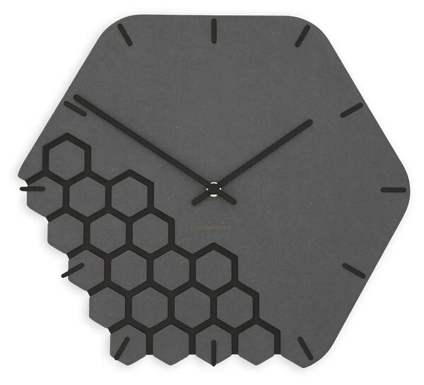 Stenska ura Luxhora Fragmenta Black 11 barv kazalcev