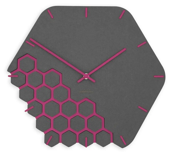 Stenska ura Luxhora Fragmenta Black 11 barv kazalcev