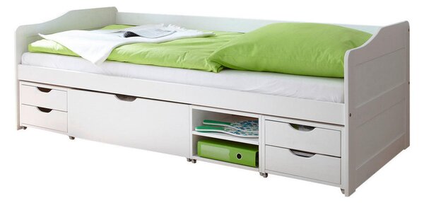 POSTELJA S PREDALOM 90 cm x 200 cm , bela