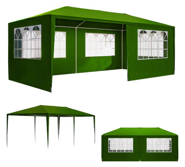 Paviljon za zabave NEAPOL, 3x6m, zelen Jurhan