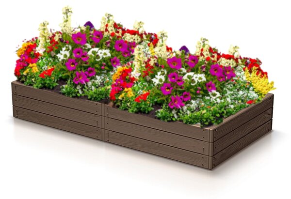 Visoka greda WOODY, 149x75,6x25cm, rjava Prosperplast